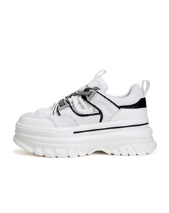 Кеды, скейтборд обувь женская низкая, белый/черный Mulinsen