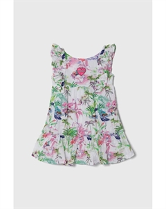 Платье из хлопка для девочки, зеленый Guess