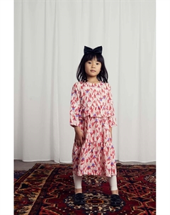 Мини-платье Rodini для девочки цвета фуксии, розовый Mini rodini