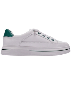 Кеды, скейтборд обувь женская низкая, белый/зеленый Mulinsen