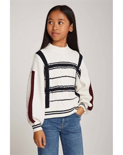 Детский свитер из смесовой шерсти, бежевый Tommy hilfiger