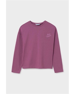 Хлопковая рубашка с длинными рукавами для мальчиков и девочек, фиолетовый Mayoral