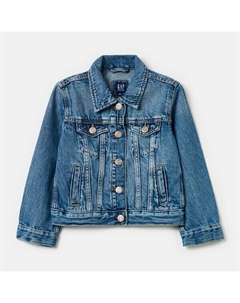 Короткая куртка из денима обработанного кислотой, синий Gap