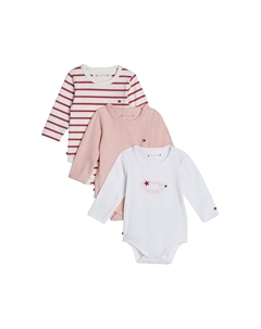 Комплект боди неоанто, 3 пары, розовый Tommy hilfiger