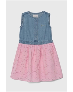 Платье из хлопка для девочки, розовый Guess