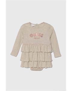 Платье для девочки из хлопка, бежевый Guess