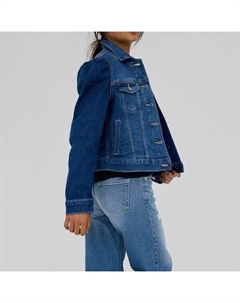 Короткая куртка из денима с рукавами-фонариками, синий Gap