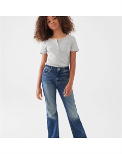 Джинсы flare-fit с высокой посадкой, синий Gap