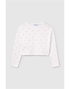 Хлопковая рубашка с длинными рукавами для мальчиков и девочек, бежевый Mayoral