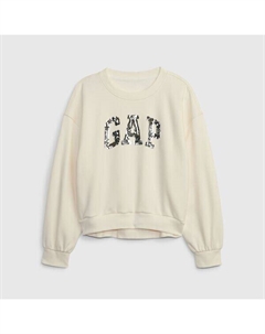 Свитшот с логотипом из пайеток, белый Gap