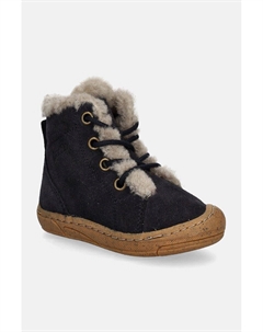 Детские зимние замшевые туфли MINNI SUEDE LACES, темно-синий Froddo
