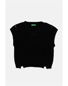 Детский жилет из смесовой шерсти, черный United colors of benetton