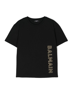 Kids футболка с тисненым логотипом, черный Balmain