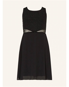 Платье из блестящей пряжи и вырезов, черный G.o.l. finest collection