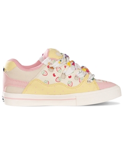 Кеды, обувь для скейтборда унисекс с низким верхом, цвет Yellow/Pink Small Strawberry Ollieskate