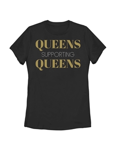 Футболка с надписью Queens Supporting Queens для юниоров Unbranded