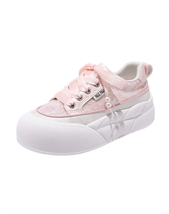 Кеды, скейтборд обувь женская низкая, розовый Paul frank