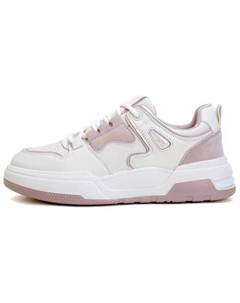 Кеды, скейтборд обувь женская низкая, бежевый/розовый Mulinsen