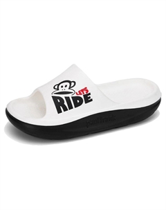 Детские шлепанцы унисекс, цвет White and black men's style. Paul frank