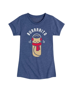 Зимняя футболка с рисунком бурррито для девочек 7–16 лет, синий Licensed character