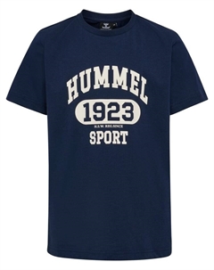 Футболка S/S Hmlprint Kinder, цвет black iris Hummel