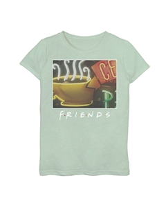 Классическая футболка с графическим логотипом Central Perk для девочек 7–16 лет, светло-зеленый Licensed character
