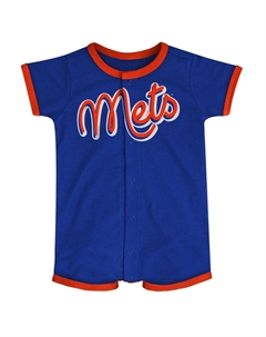 Комбинезон Royal New York Mets Stripe Power Hitter для новорожденных и младенцев Outerstuff