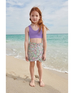 Юбка для плавания с цветочным принтом и оборкой внизу, розовый Next