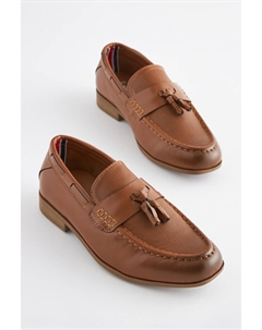 Элегантные лоферы с бахромой, коричневый Next