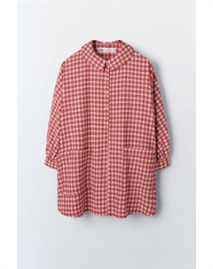 Платье в клетку, экрю/красный Zara
