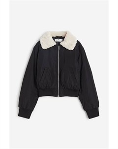 Куртка-бомбер Kids Pile Collar, черный H&m