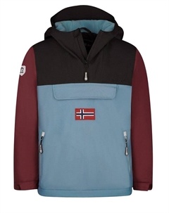 Зимняя куртка Kirkenes, цвет hellblau/rot/dunkelblau Trollkids