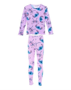 Рубашка с длинным рукавом 2tlgOutfit & Leggings Stitch, фиолетовый Disney