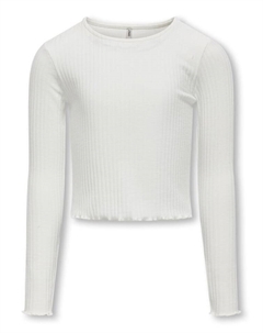 Рубашка с длинным рукавом KOGNELLA L/S O NECK TOP, цвет cloud dancer Kids only