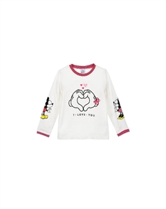 Лонгслив Langarmshirt I Love You, белый Disney minnie mouse