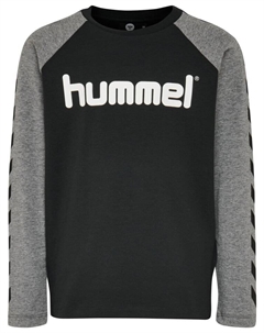Футболка L/S Hmlboys Jungen, черный Hummel