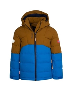 Зимняя куртка Gryllefjord, цвет bronze/azurblau/marine Trollkids