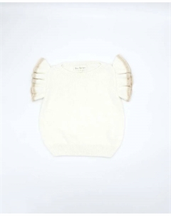 Трикотажный жилет для девочки с рюшами, цвет Crudo Fina ejerique