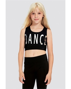 Черный короткий свитшот без рукавов Dance, черный Pineapple