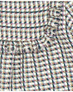 Твидовое платье для девочки с бахромой спереди, мультиколор Fina ejerique