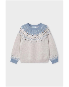 Детский свитер из смесовой шерсти, синий Mayoral