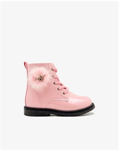 Детские сапожки с отделкой из лакированной кожи и меховой внешней подкладкой, розовый Conguitos