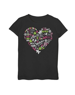 Футболка Holiday Heart с рисунком для девочек 7–16 лет Unbranded