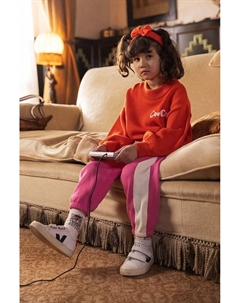 Детский свитер из смесовой шерсти Coucou, оранжевый Mini rodini