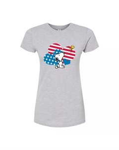 Детская футболка Peanuts Snoopy с сердечками и графическим рисунком, серый Licensed character