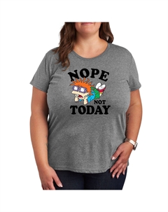 Футболка для юниоров больших размеров Rugrats Chuckie Nope Not Today, серый Licensed character