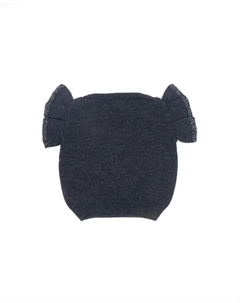 Трикотажный жилет для девочки с рюшами, черный Fina ejerique