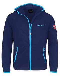 Функциональная куртка Windbreaker Fjell, темно синий Trollkids