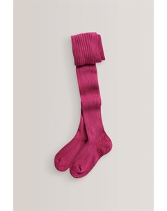 Ребристые колготки с высоким содержанием хлопка, пурпурный Next