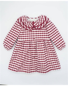 Хлопковое платье бордового цвета для девочки Fina ejerique